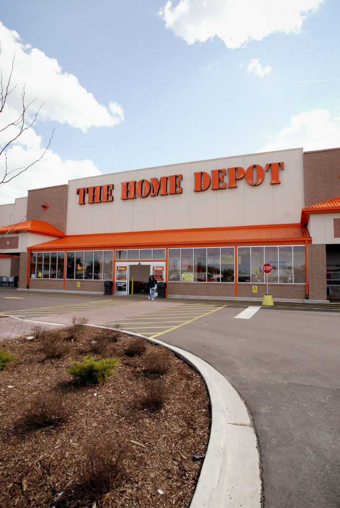 The entrance to the Home Depot in Aventura. (Photo by: Jeffrey Greenberg/Universal Images Group via Getty Images)