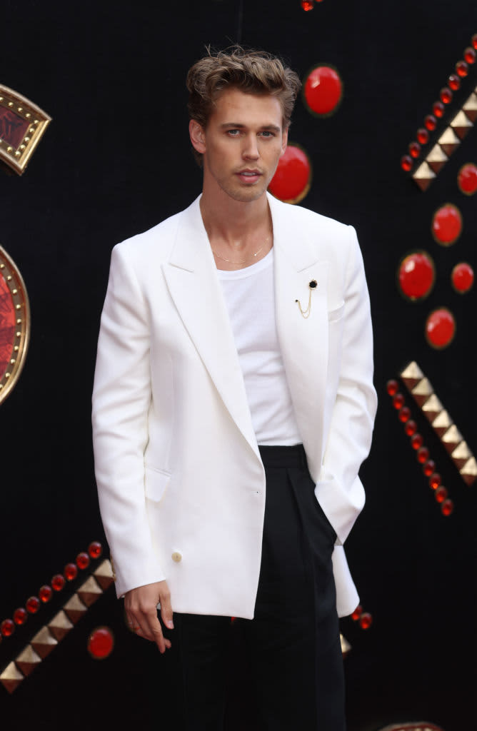 LONDON, ENGLAND - MAY 31: Austin Butler attends the "Elvis" UK Special Screening at BFI Southbank on May 31, 2022 in London, England. (Photo by Karwai Tang/WireImage )