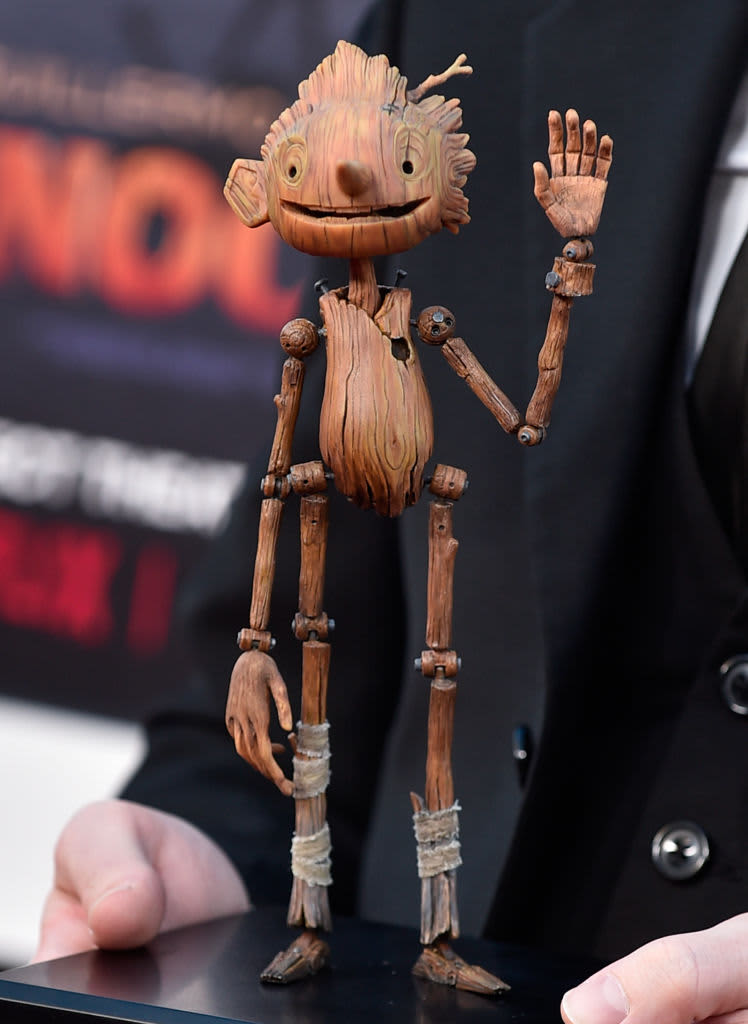 LONDON, ENGLAND - OCTOBER 16: Puppet is being displayed at the special screening of Guillermo del Toro's 'Pinocchio', hosted by Joe Wright, at The Ham Yard Hotel on October 16, 2022 in London, England (Photo by David M. Benett/Dave Benett/Getty Images for Netflix)