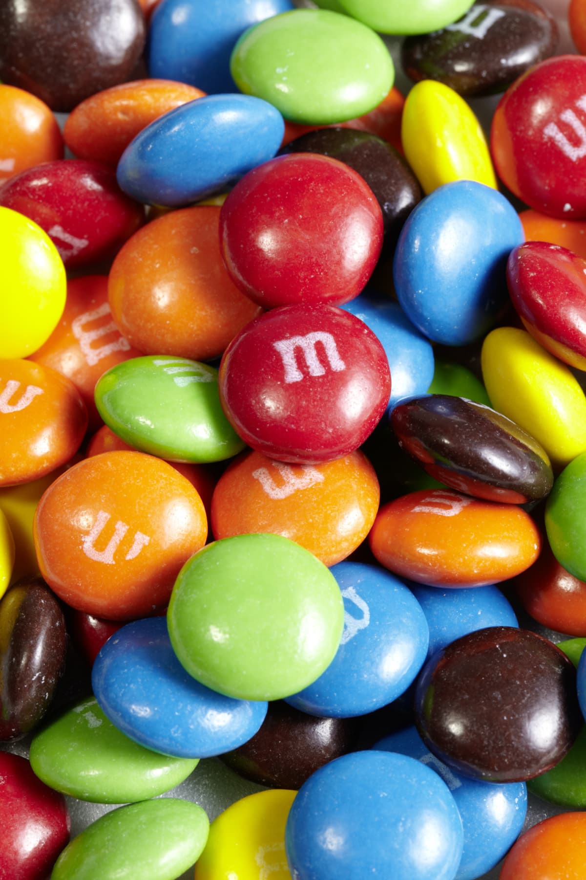 "Fort Lee, USA - November 4, 2011: stack of Mars brand candy coated chocolate M&Ms."