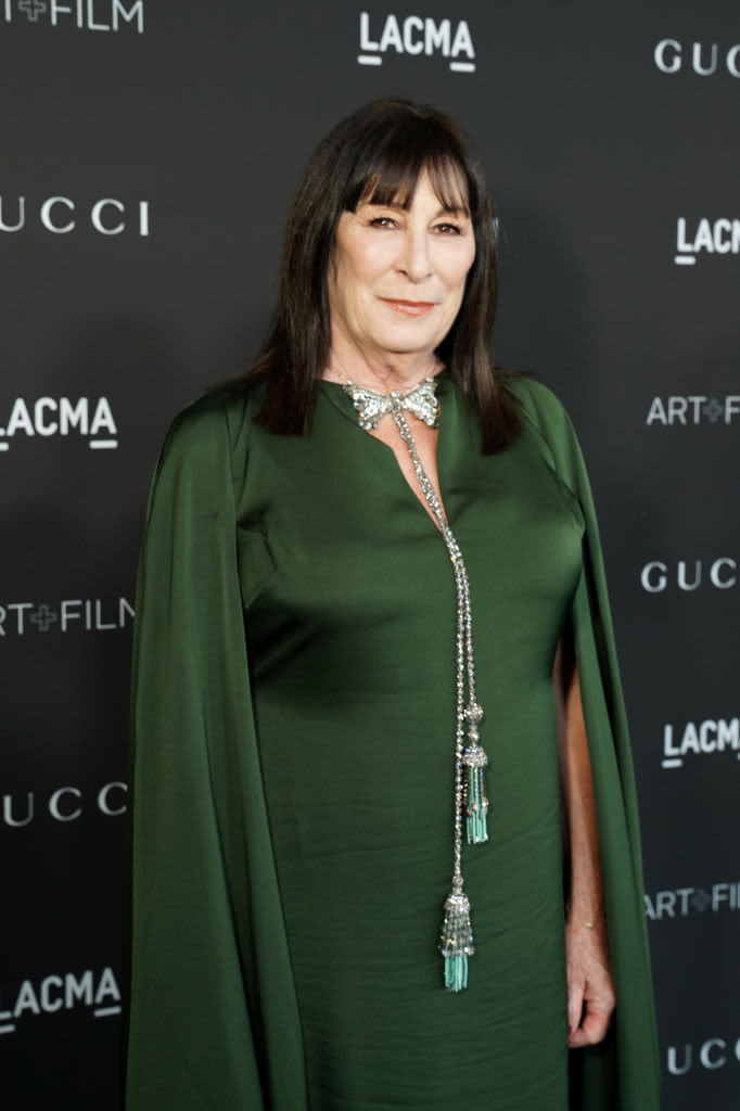 LOS ANGELES, CALIFORNIA - NOVEMBER 06: Anjelica Huston arrives at the 10th Annual LACMA ART+FILM GALA Presented By GucciLos Angeles County Museum of Art on November 06, 2021 in Los Angeles, California. (Photo by Steve Granitz/FilmMagic)