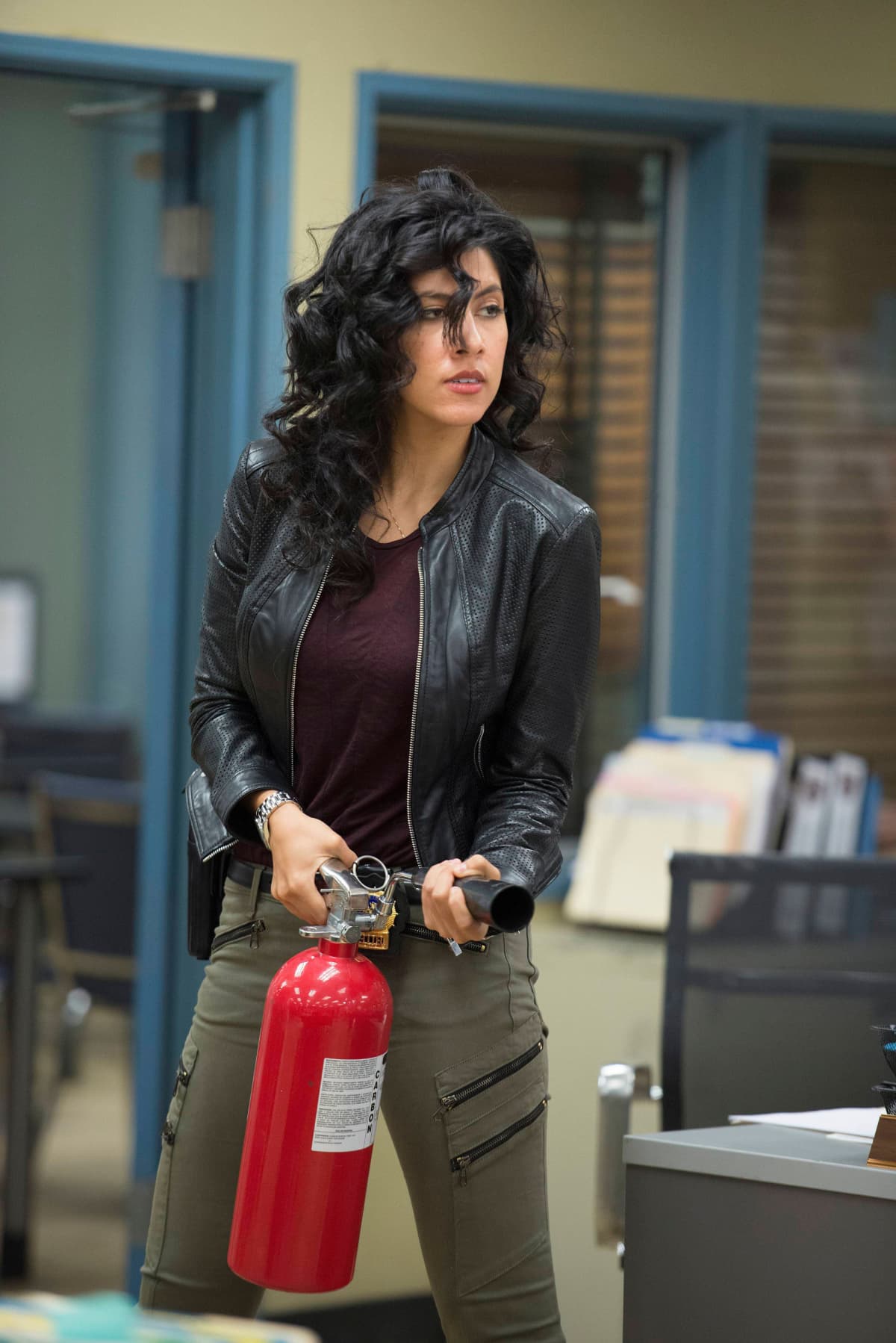 BROOKLYN NINE-NINE: Stephanie Beatriz in the "Operation: Broken Feather" episode of BROOKLYN NINE-NINE airing after NEW GIRL on Super Bowl night, Sunday, Feb. 2, 2014 (approx. 11:00-11:30 PM ET/8:00-8:30 PM PT) on FOX. (Photo by FOX Image Collection via Getty Images)
