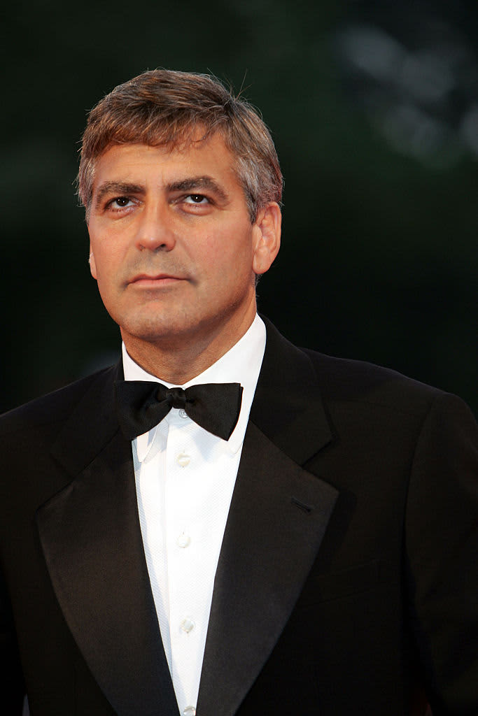 George Clooney during 2005 Venice Film Festival - "Good Night, and Good Luck." Premiere at Palazzo del Cinema in Venice Lido, Italy. (Photo by Daniele Venturelli/WireImage)