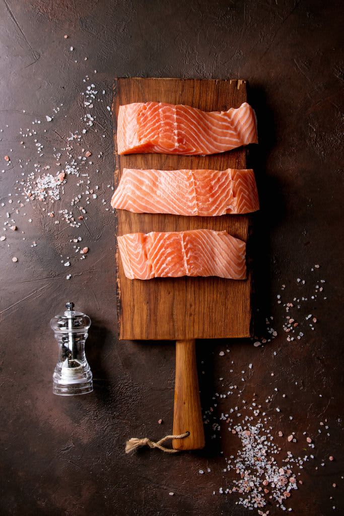 WASHINGTON, DC - JANUARY 15:
Salmon in Orange Sauce (Salmone in Salsa dArancia) photographed in Washington, DC.   Tableware from Crate and Barrel. Photo by Deb Lindsey/For The Washington Post via Getty Images)