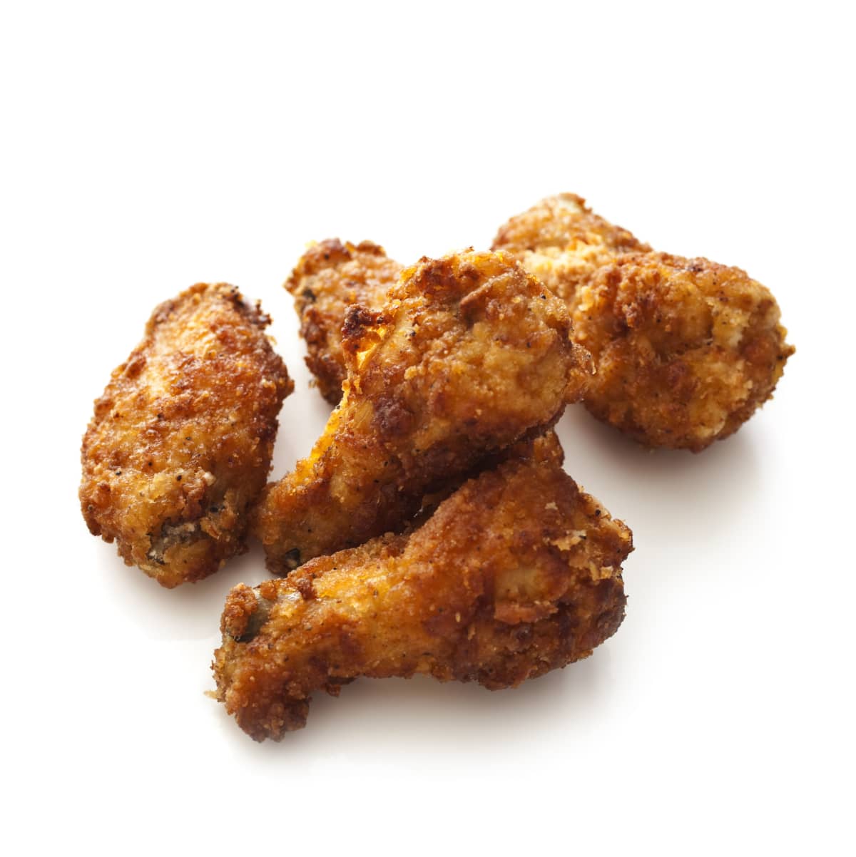Chicken wings on a white background