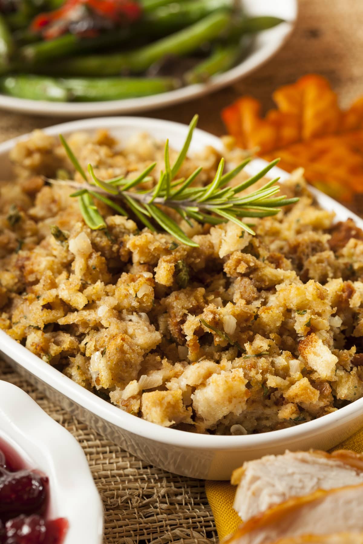 Homemade Thanksgiving Oyster Cornbread Stuffing with Thyme