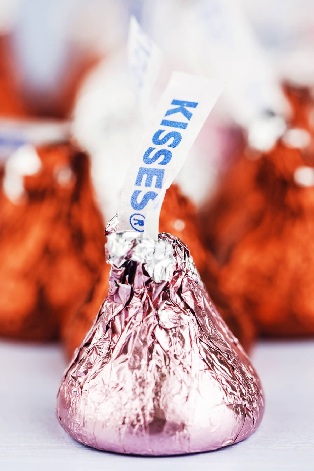 Hershey's Kiss in pink wrapper