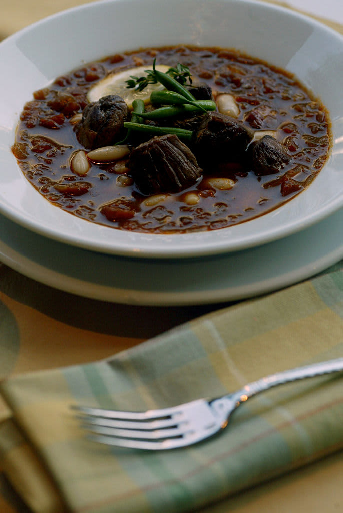 DECONSTRUCTED LAMB STEW  (Photo by Gary Friedman/Los Angeles Times via Getty Images)