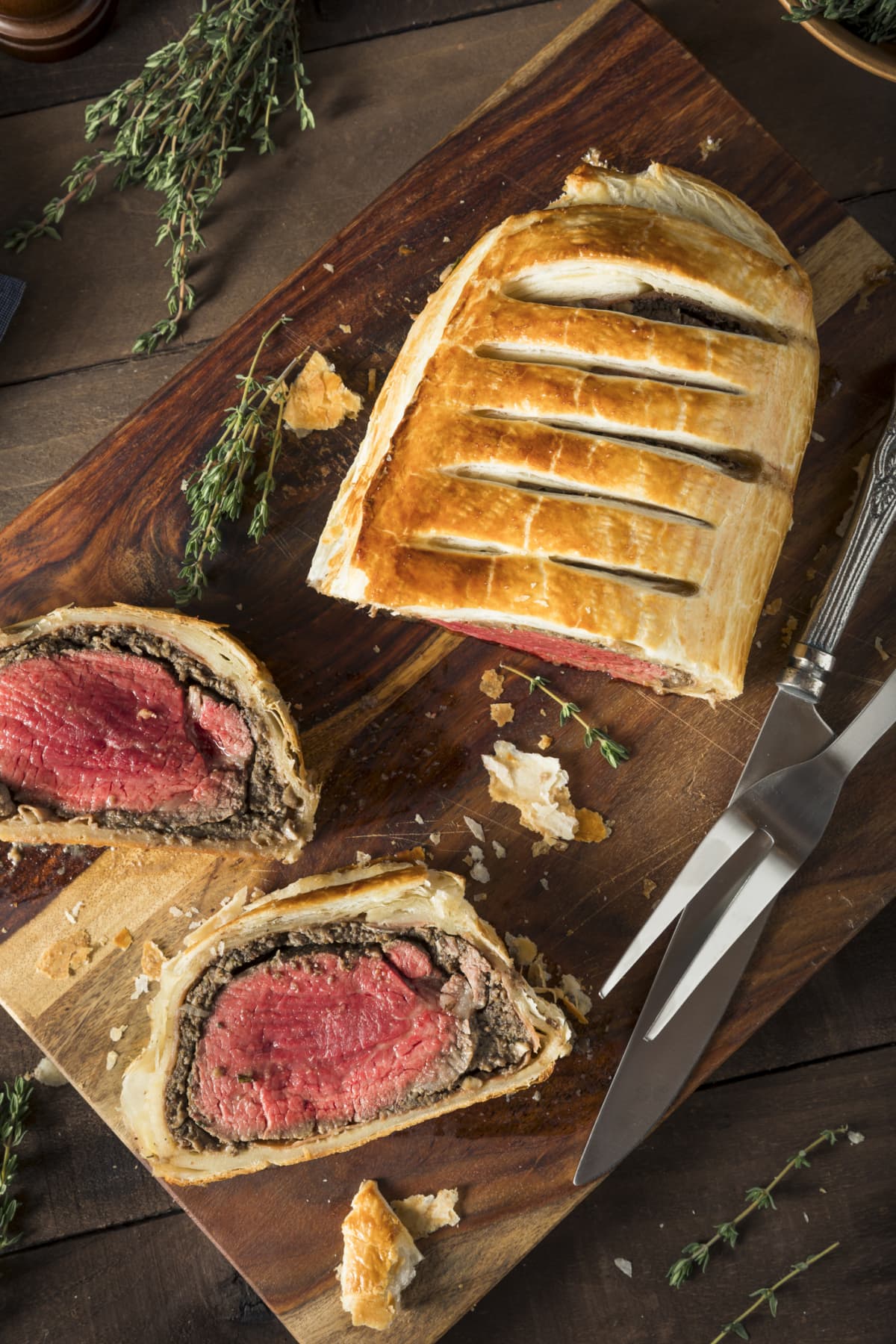Homemade Christmas Beef Wellington with a Pastry Crust