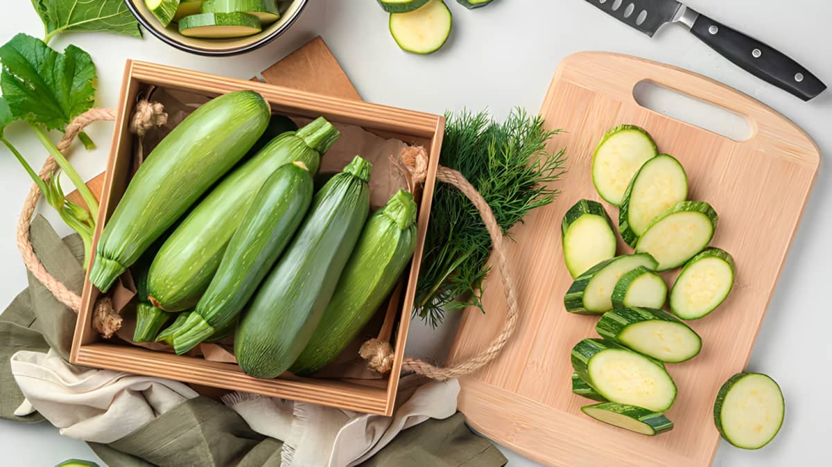 A pile of zucchini on a kitchen counter