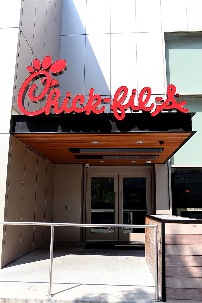 HOUSTON, TEXAS - JULY 05: A Chick-fil-A restaurant is seen on July 05, 2022 in Houston, Texas. According to an annual survey produced by the American Customer Satisfaction Index (ACSI), Chick-fil-A has maintained its position as America's favorite restaurant for the eighth straight year in a row.  (Photo by Brandon Bell/Getty Images)