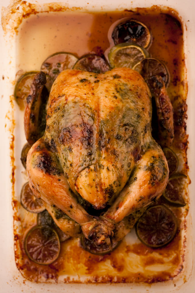WASHINGTON, DC -Herb Roasted Chicken with natural jus at Opaline in the Sofitel Hotel photographed in Washington, DC. (Photo by Deb Lindsey For The Washington Post via Getty Images).