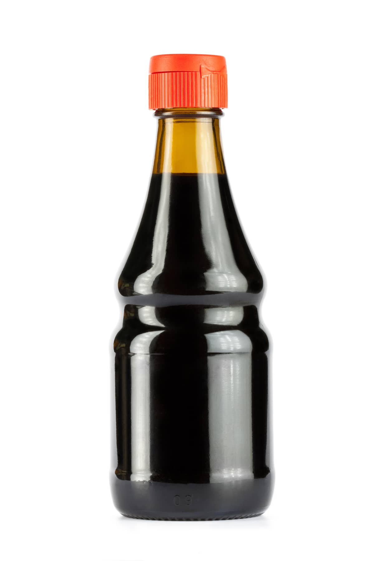 A bottle of Soy Sauce isolated on a white background.