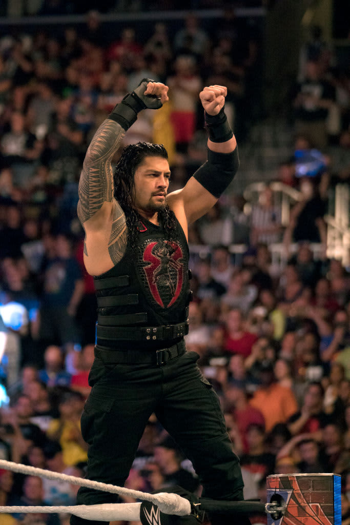 Professional Wrestling: WWE SummerSlam: Roman Reigns victorious during match at Barclays Center. 
Brooklyn, NY 8/20/2017
CREDIT: Chad Matthew Carlson (Photo by Chad Matthew Carlson /Sports Illustrated via Getty Images)
(Set Number: X161332 TK1 )