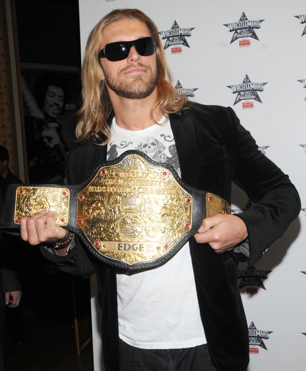 SYDNEY, AUSTRALIA - JUNE 15:  World Heavyweight Champion Edge looks on during WWE Smackdown at Acer Arena on June 15, 2008 in Sydney, Australia.  (Photo by Gaye Gerard/Getty Images)