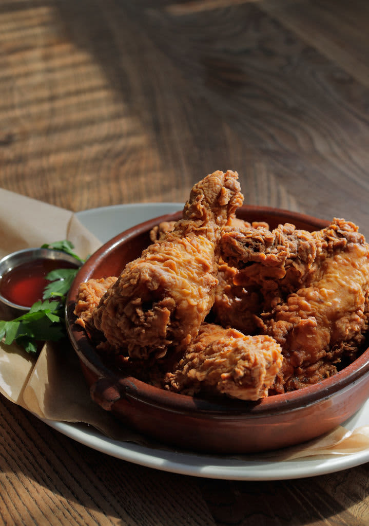 The new fried chicken served at Nopa in San Francisco, Calif., on Tuesday, May 11, 2021. The restaurant, one of the city’s best known, is celebrating its 15th anniversary. (Photo By Carlos Avila Gonzalez/The San Francisco Chronicle via Getty Images)