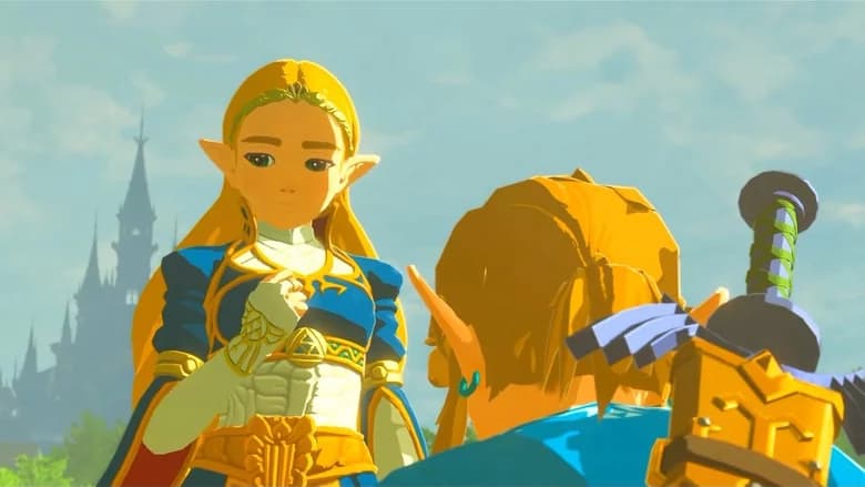 Zelda looking down in The Legend of Zelda: Ocarina of Time