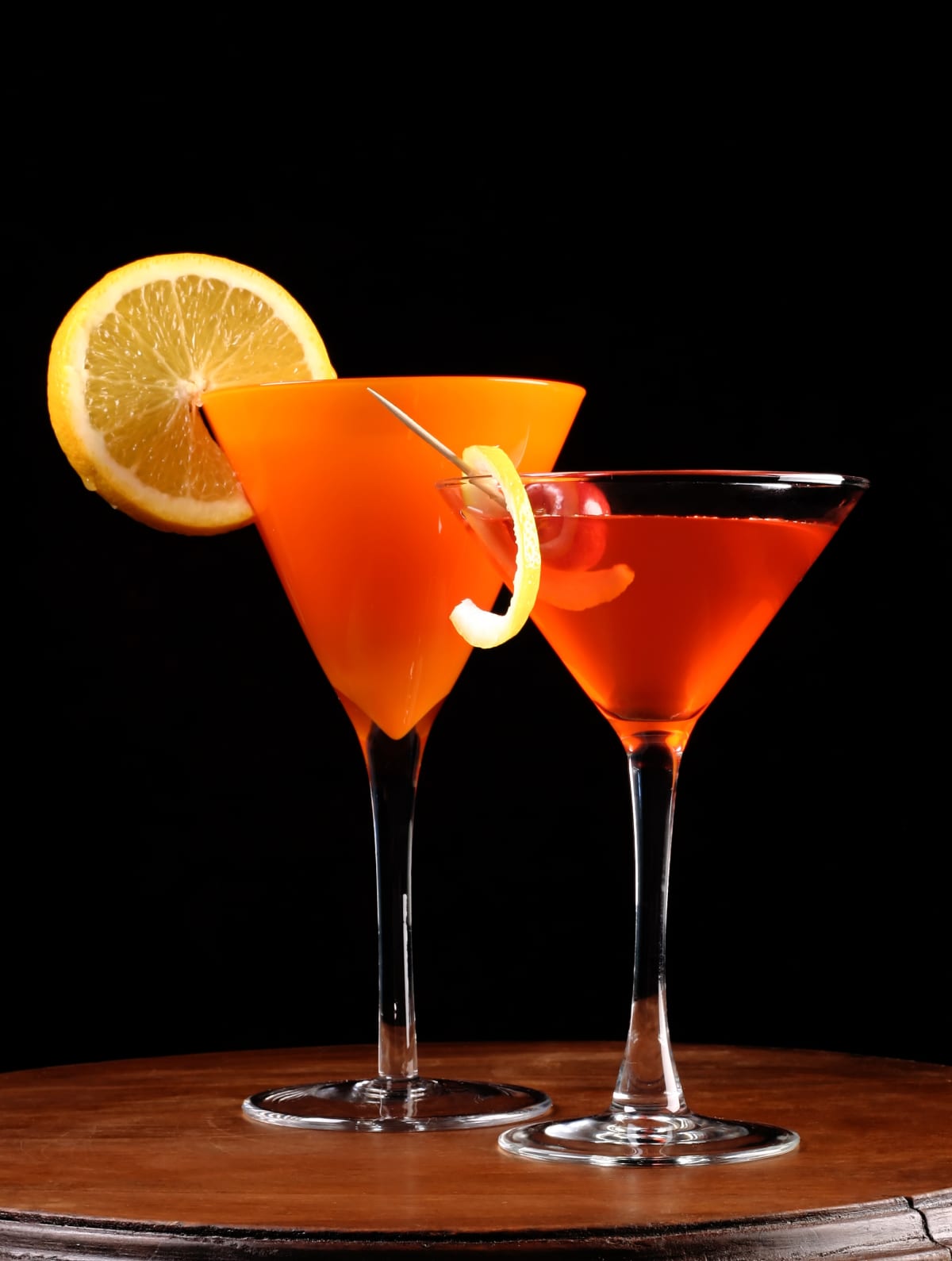 two different fruity cocktails