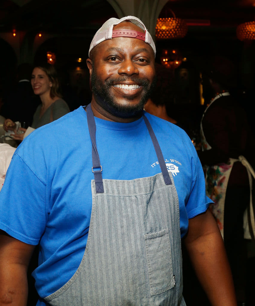 NEW YORK, NY - OCTOBER 12:  Chef Rodney Scott attends A Dinner With Marcus Samuelsson and friends as part of the Bank of America Dinner Series presented by The Wall Street Journal at Ginny's Supper Club during The Food Network and Cooking Channel New York City Wine and Food Festival presented by Capital One on October 12, 2018 in New York City.  (Photo by Lars Niki/Getty Images for NYCWFF)