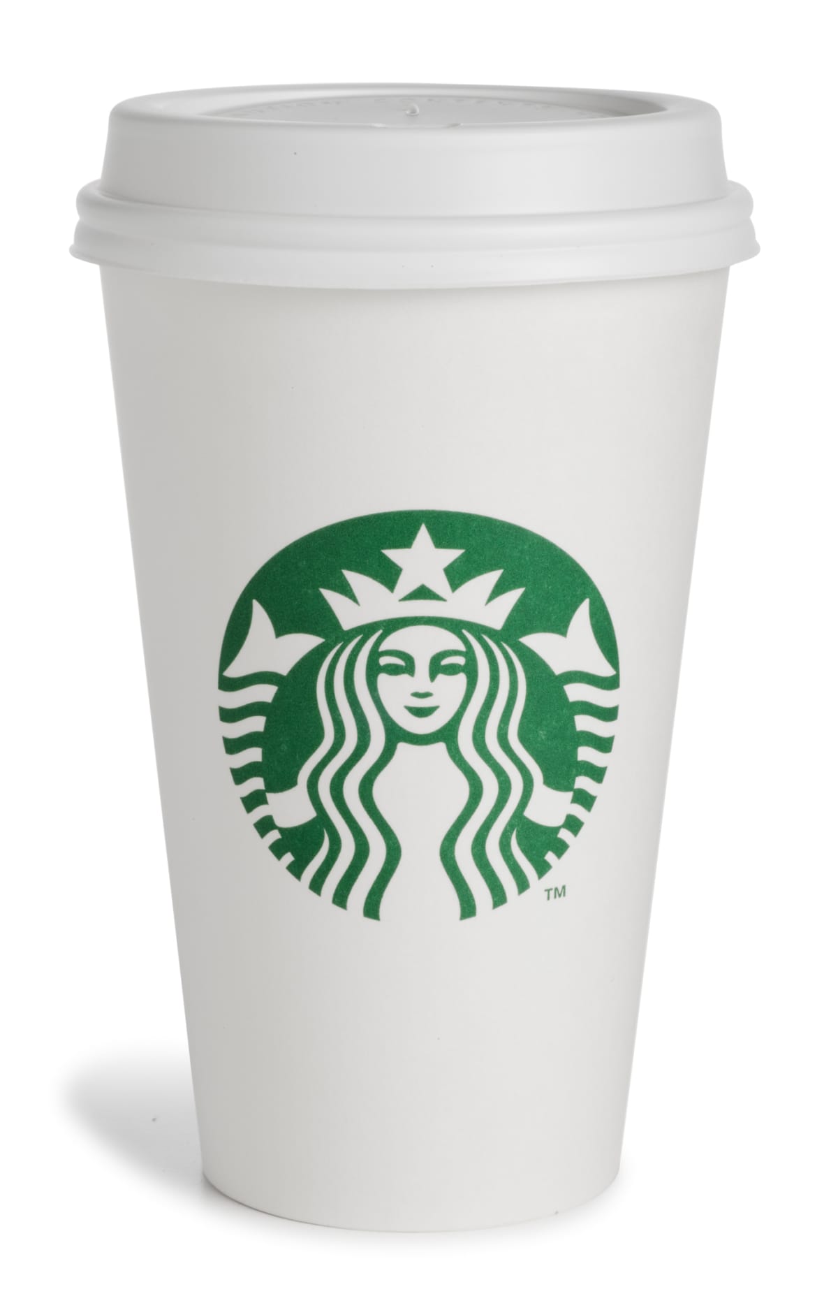 Starbucks cup against a white background
