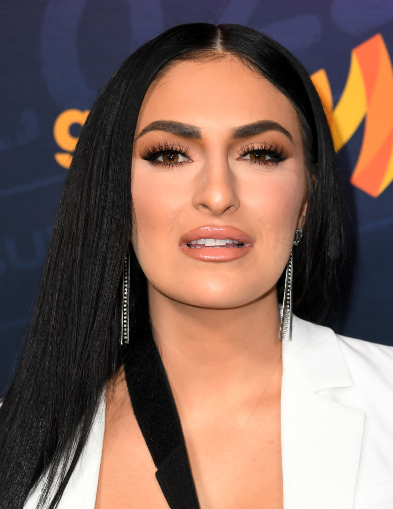 INGLEWOOD, CALIFORNIA - FEBRUARY 10: Sonya Deville attends 'A Night Of Pride' with GLAAD and NFL  on February 10, 2022 in Inglewood, California. (Photo by JC Olivera/WireImage)
