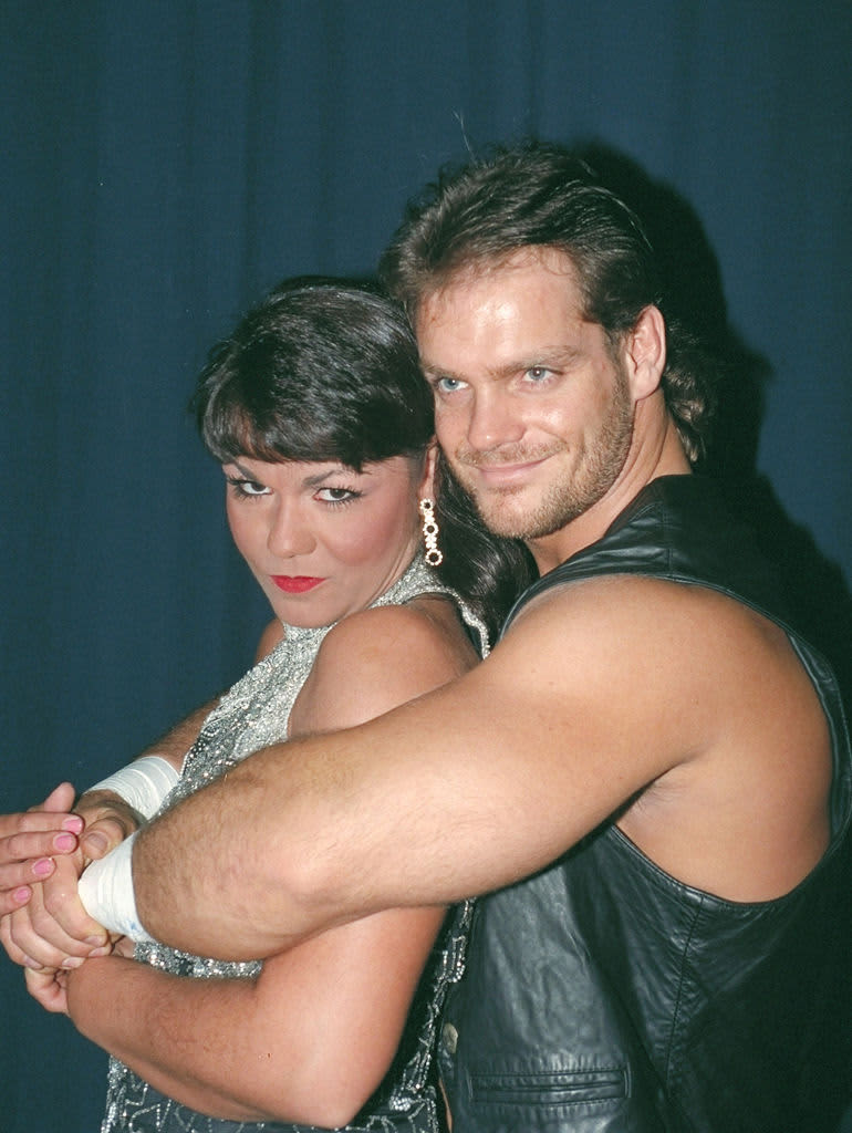 Chris Benoit and Nancy Benoit circa January 1997 (Photo by George Napolitano/FilmMagic)