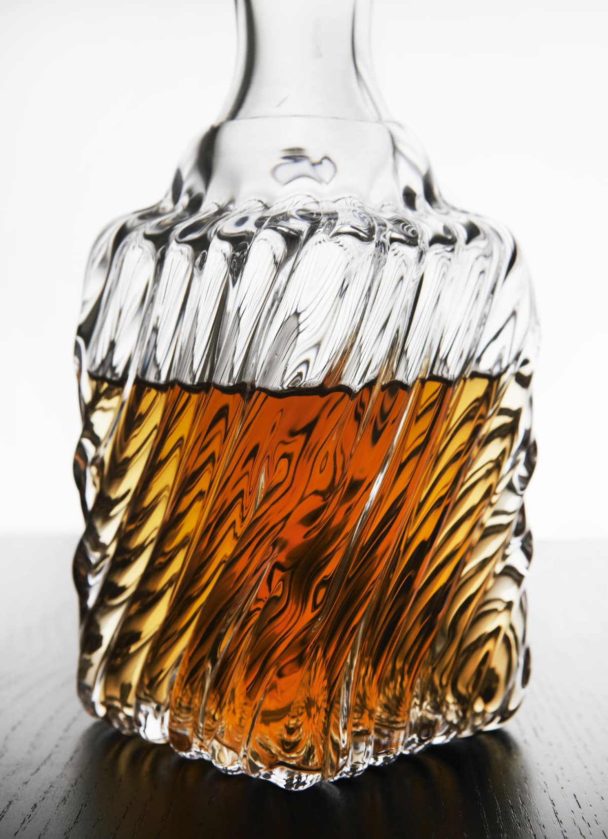 Bourbon in a decorative glass decanter