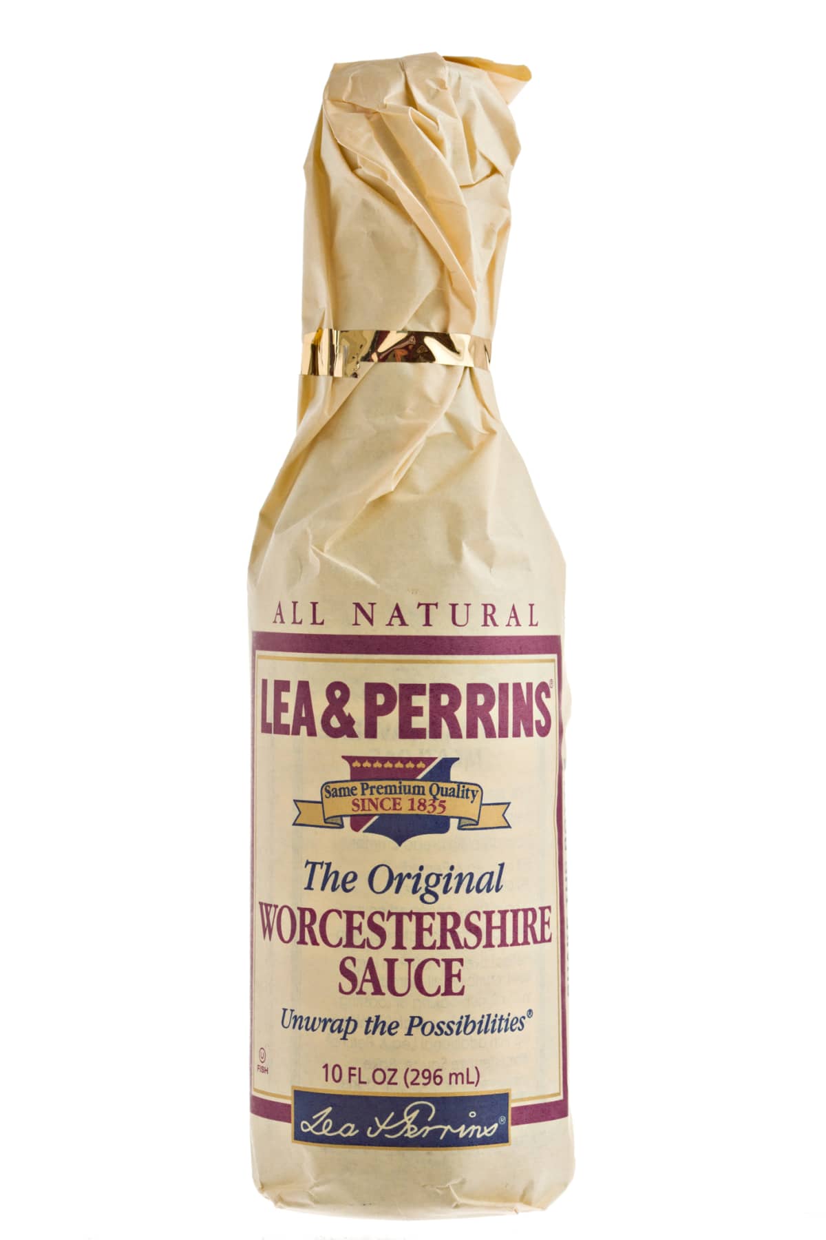 Miami, Florida, USA - May 27, 2015: 5 Ounces Bottle of Lea & Perrins Worcestershire Sauce on White Background.