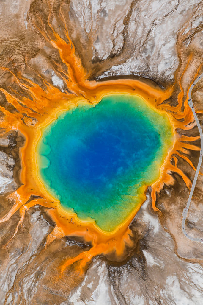 Grand Prismatic Spring. Midway Geyser Basin. Yellowstone National Park. Wyoming. USA. (Photo by: Peter Adams/Avalon/Universal Images Group via Getty Images)
