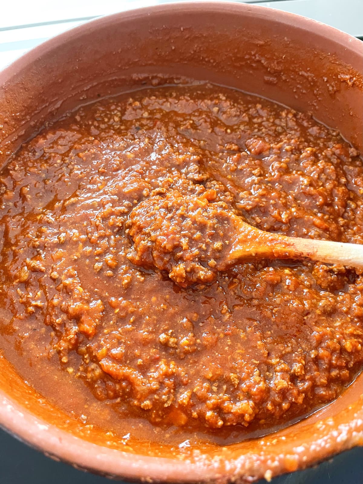 close-up of italian bolognese ready to eat
