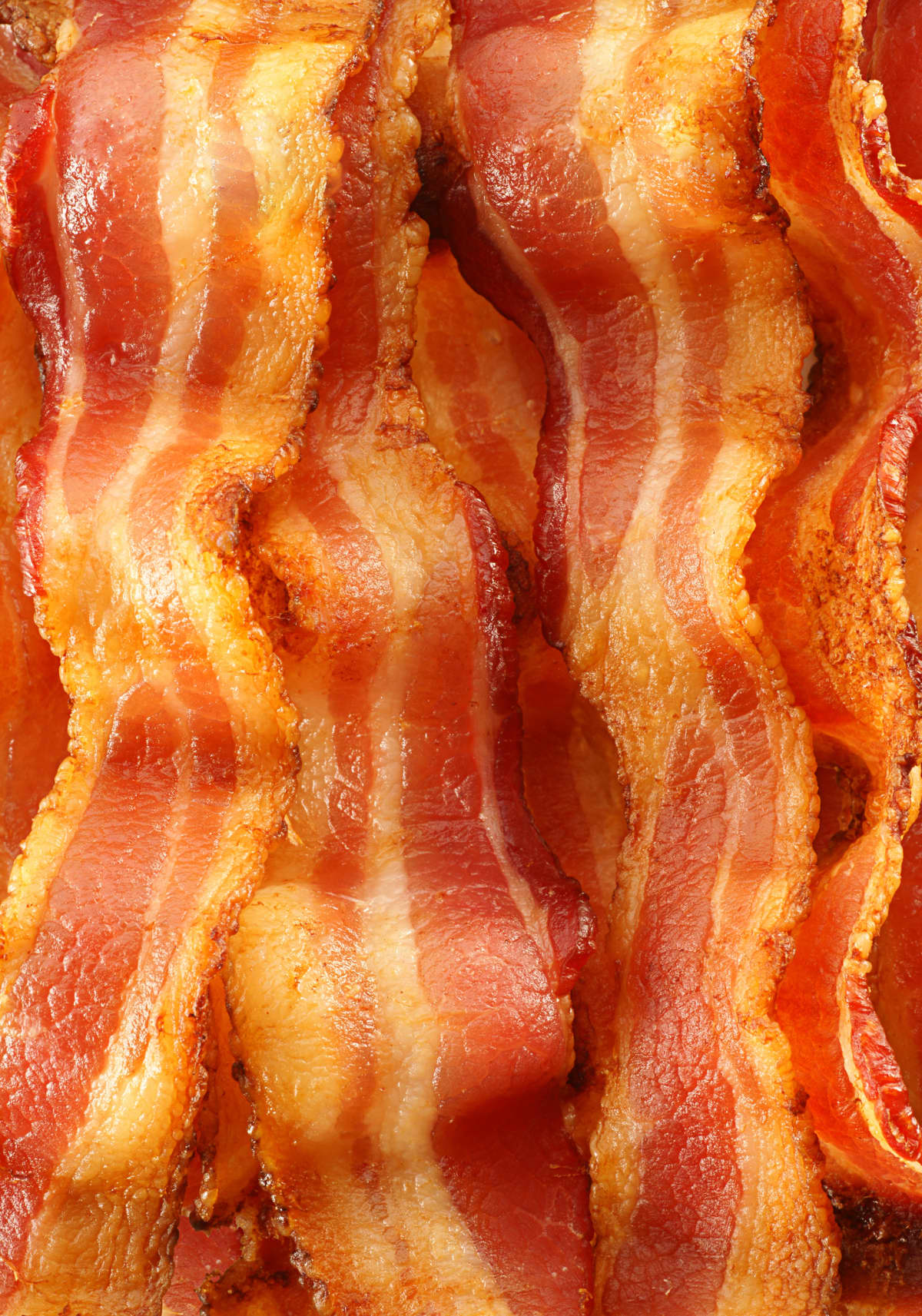 "Full frame background of crispy, smokey, delicious bacon.More delicious bacon goodness:"