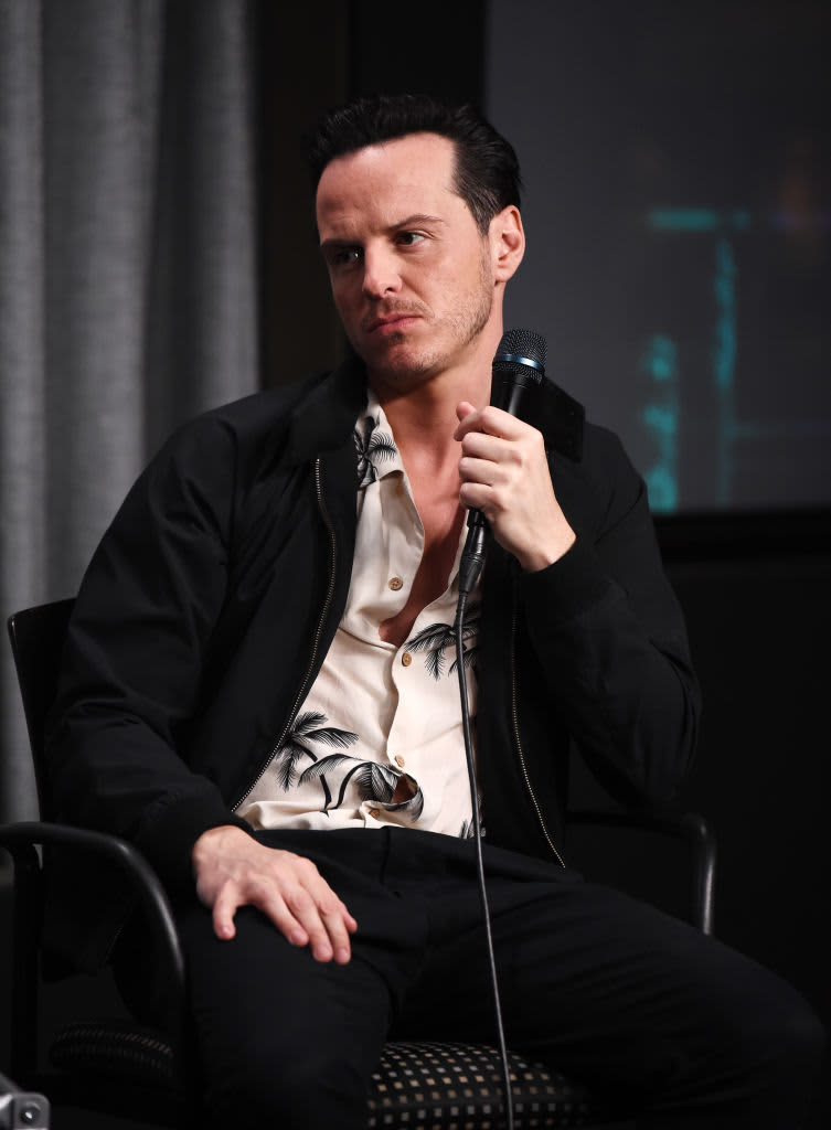 LONDON, ENGLAND - APRIL 09:  Andrew Scott attends the press night of 'Birdland' at Royal Court Theatre on April 9, 2014 in London, England.  (Photo by Mike Marsland/WireImage)
