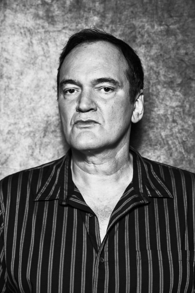 ROME, ITALY - OCTOBER 19: (EDITOR NOTE: This image has been converted to black and white) Quentin Tarantino poses for the photographer during the 16th Rome Film Festival on October 19, 2021 in Rome, Italy. (Photo by Vittorio Zunino Celotto/Getty Images for RFF)