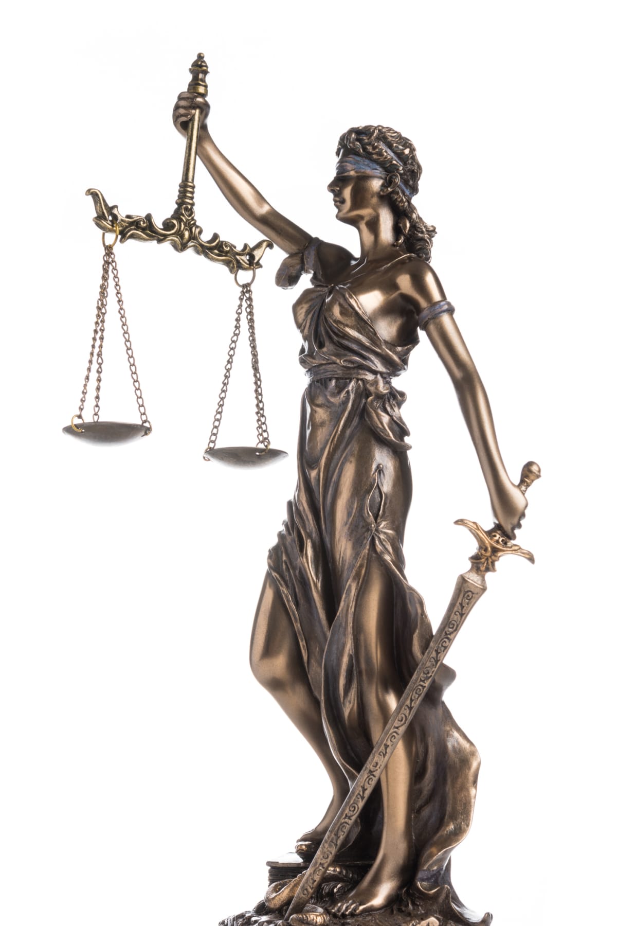 Statue of Themis holding the scales of justice