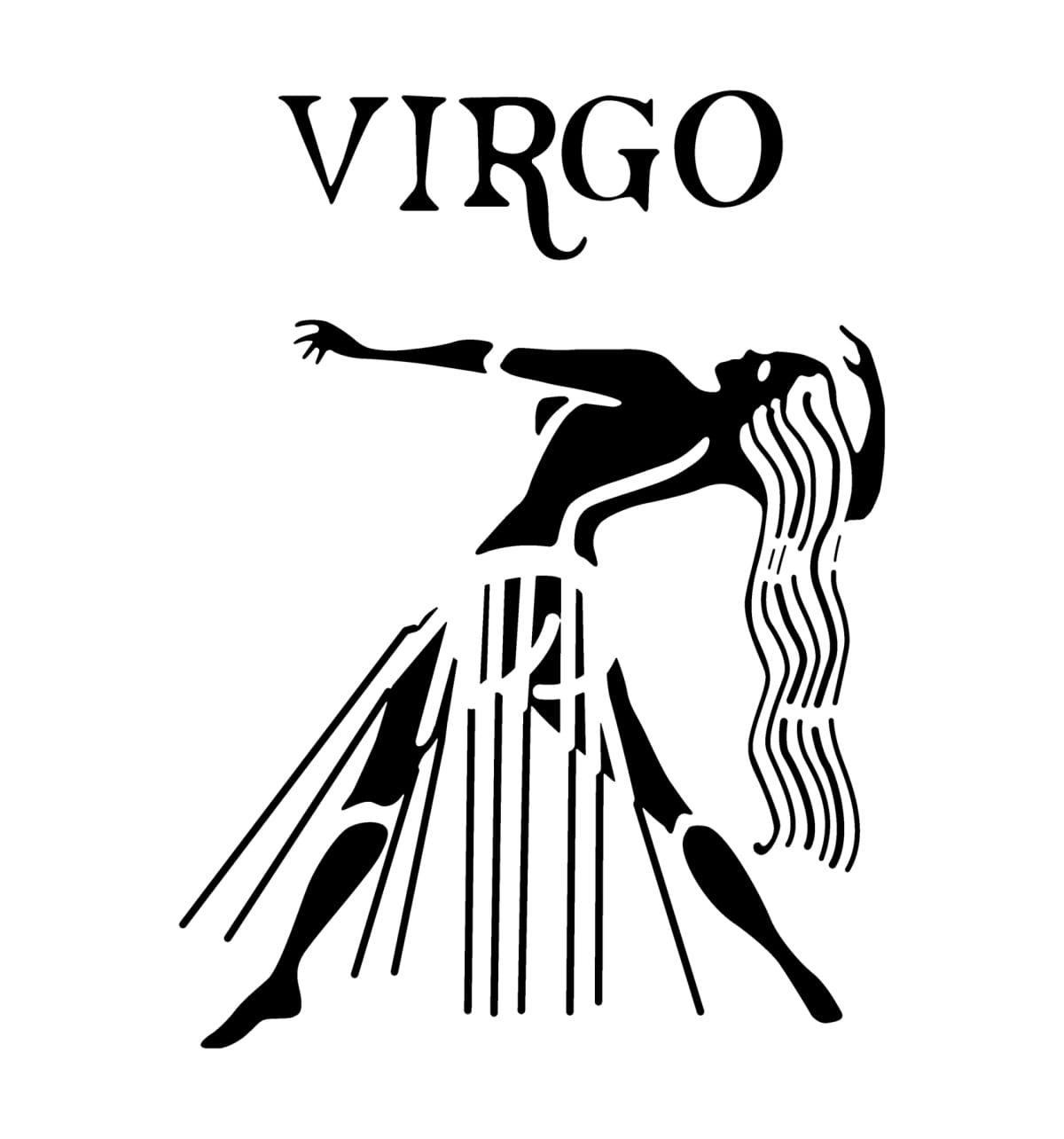 Virgo and the image of a woman leaning backwards