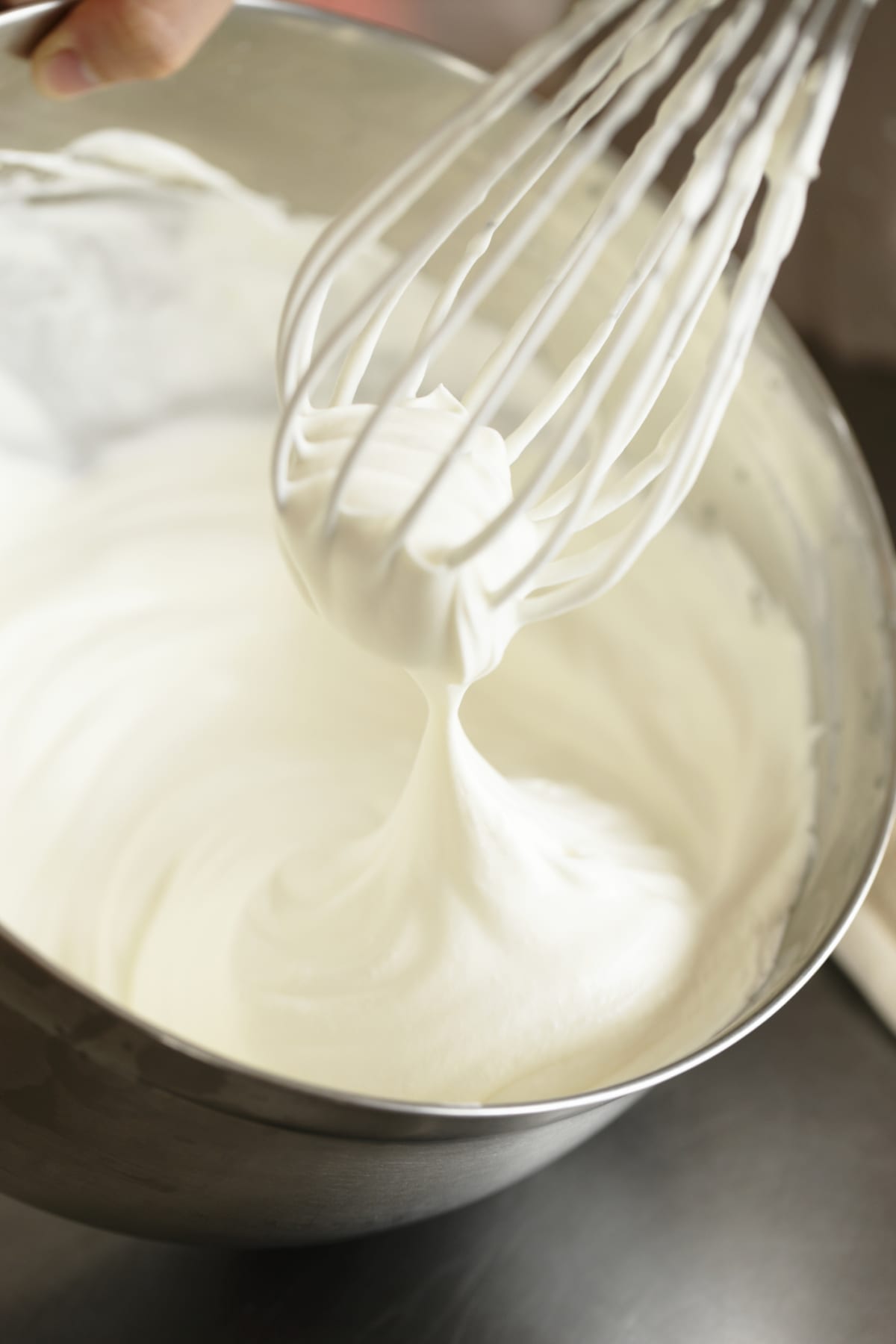 Creamy white yoghurt peaks