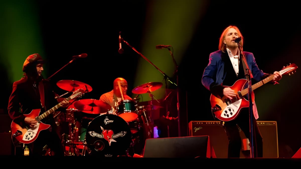Tom Petty performs on stage