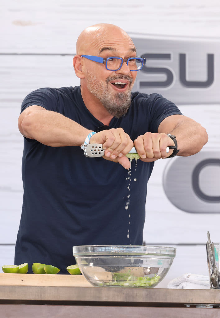 Chef Michael Symon is seen during a demonstration.
