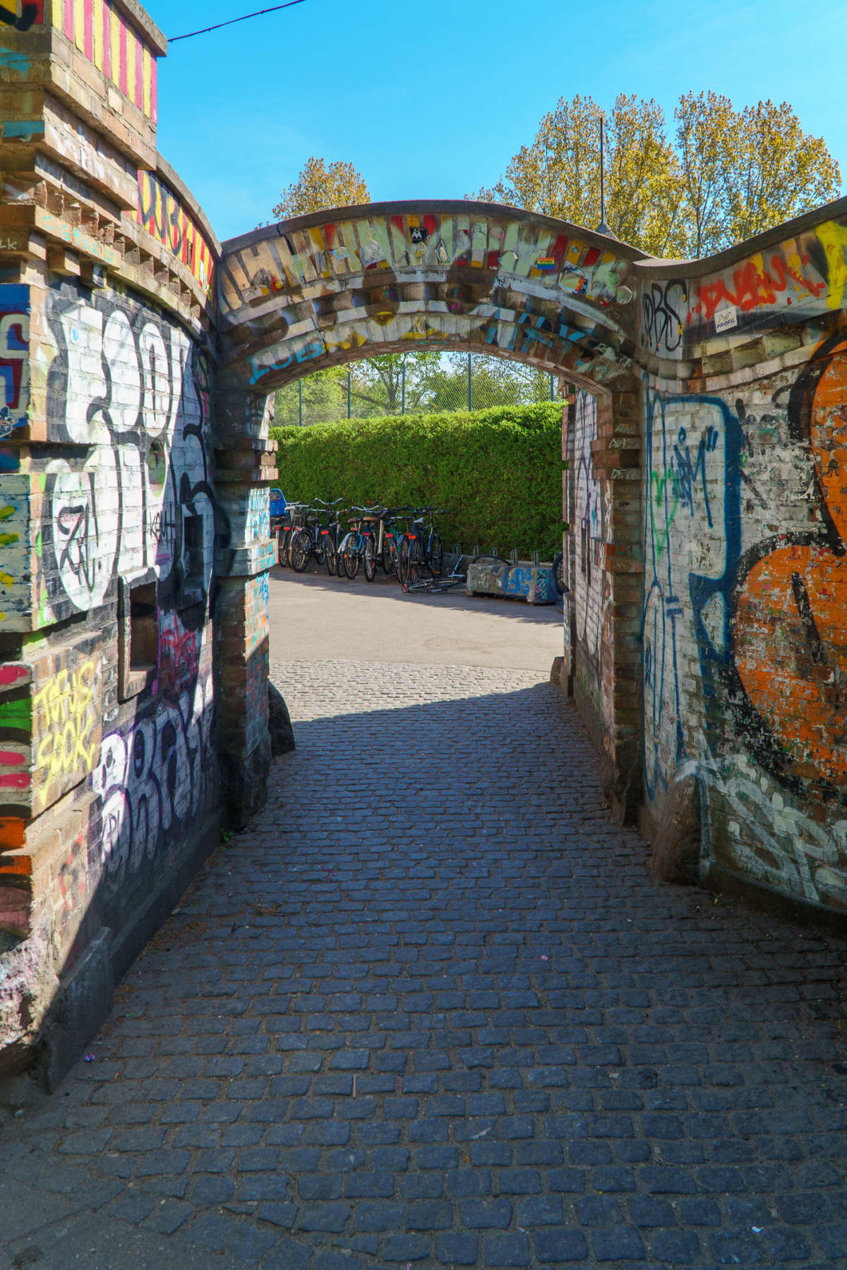 Copenhagen, Denmark - 08.05.2022: Inside of Freetown Christiania.