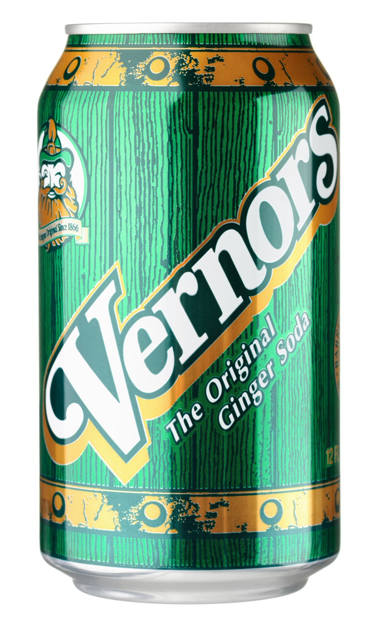 "Colorado Springs, Colorado, USA - April 11, 2012: A can of Vernors shot in the studio and isolated on a white background. Created by Detroit, Michigan pharmacist  James Vernor in 1866, Vernors is America's oldest surviving soft drink."