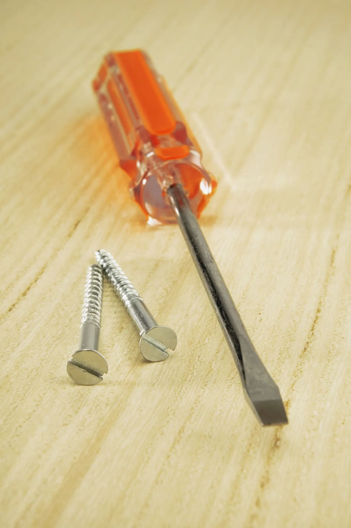 Flathead screwdriver with two screws