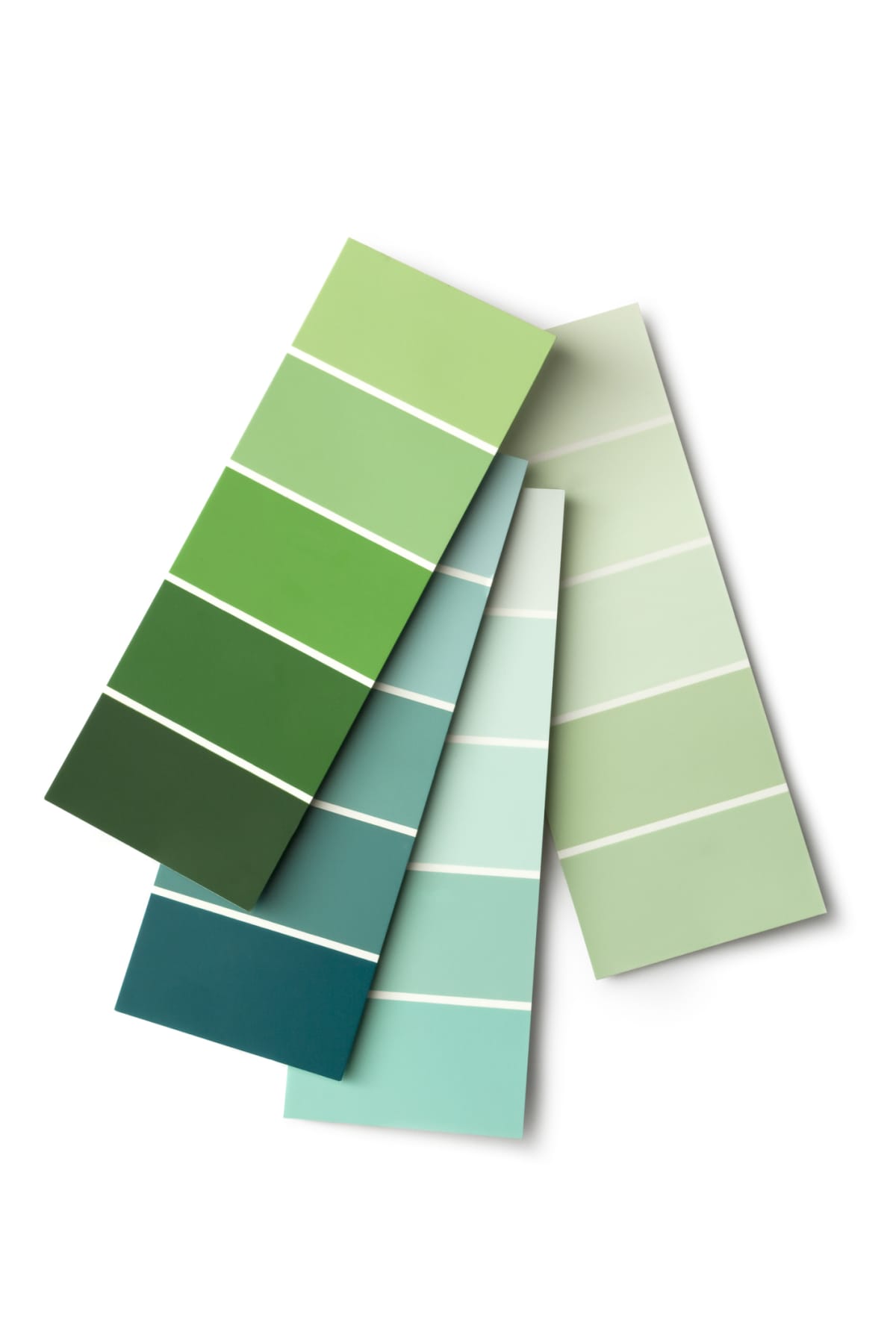 Green paint swatches