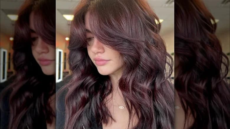 Add Some Dimension To Your Brunette Tresses With Deep Burgundy Dye