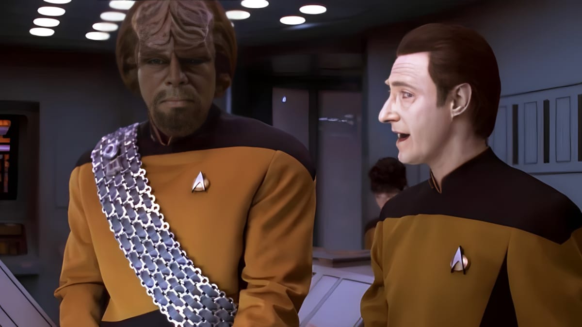 Worf and Data in Star Trek: The Next Generation