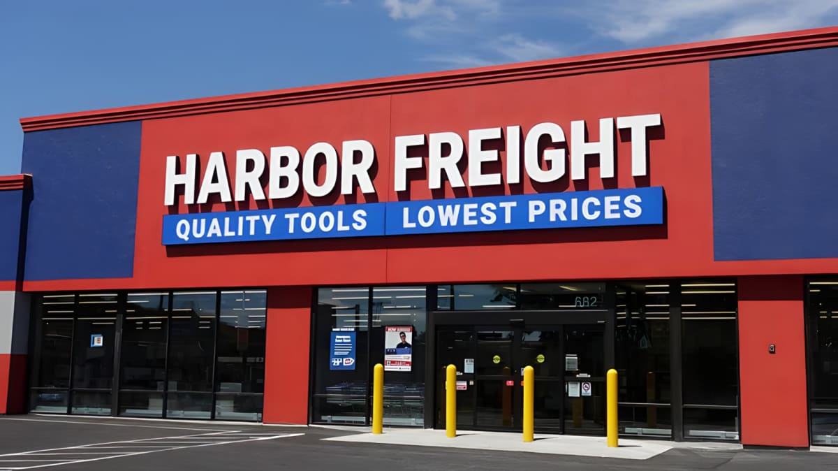 The outside of a Harbor Freight store