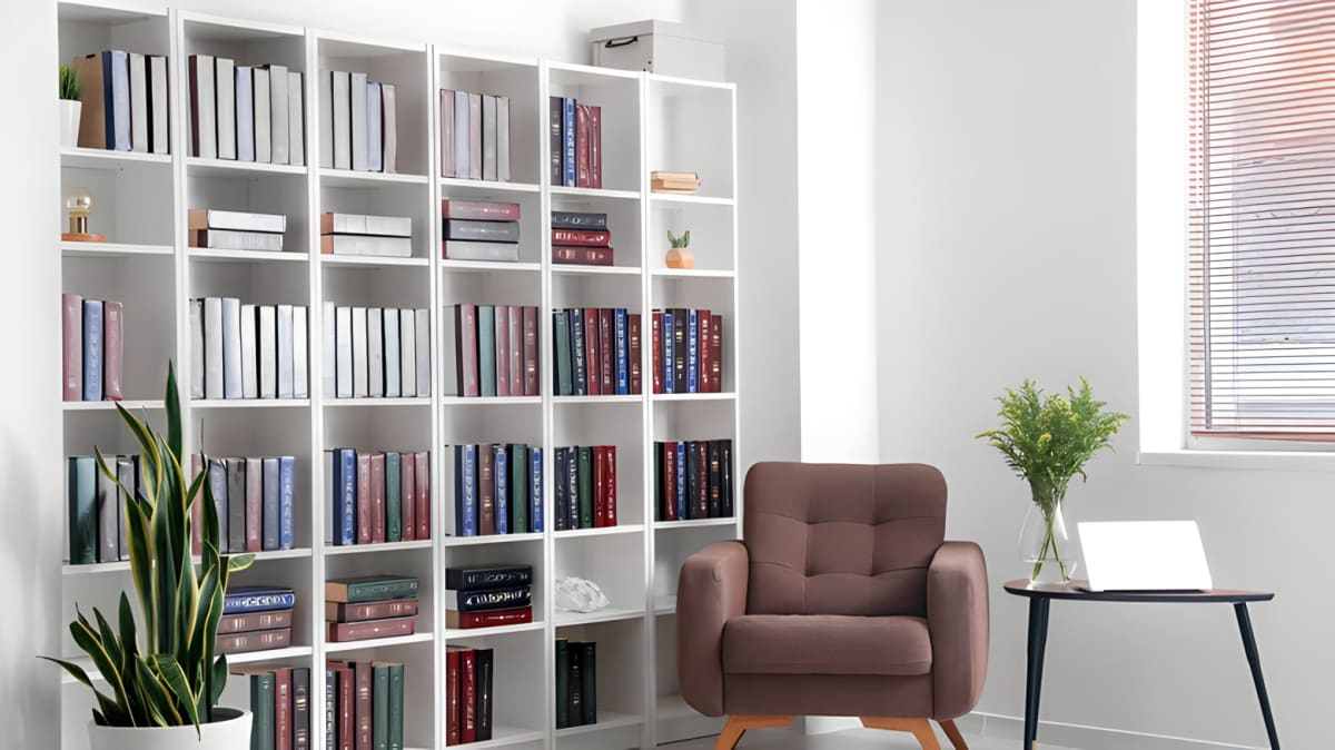IKEA BILLY bookcase with books
