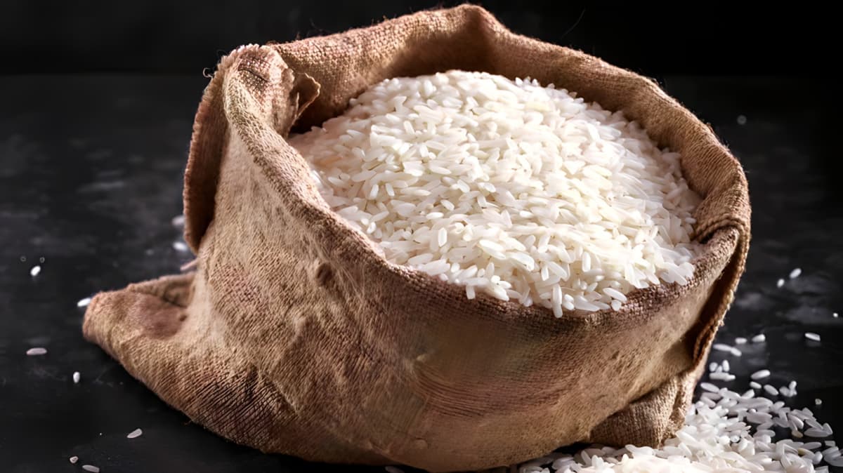 open sack of rice