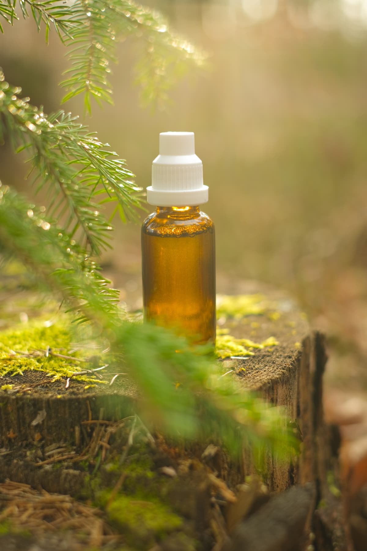 A bottle of essential oil