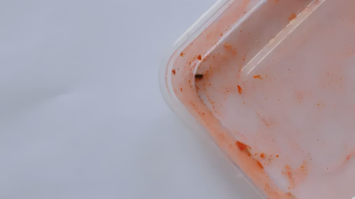 A stained tupperware