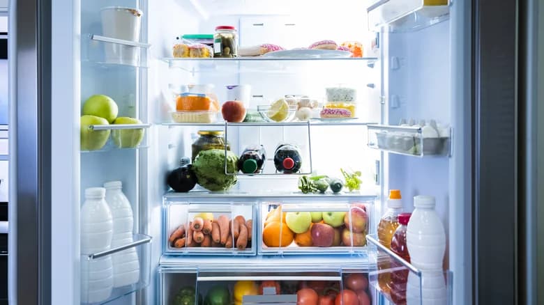 The Space-Saving Trick You Need For Your Fridge And Freezer